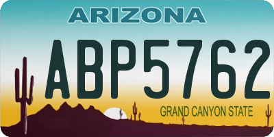 AZ license plate ABP5762