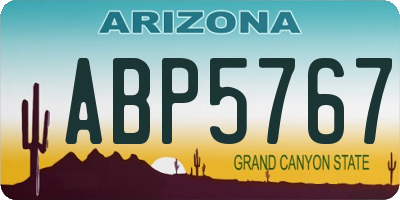 AZ license plate ABP5767