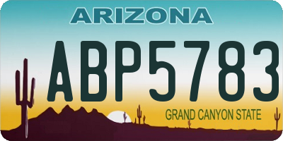 AZ license plate ABP5783
