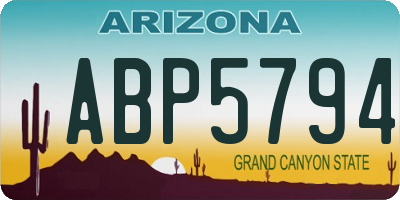 AZ license plate ABP5794