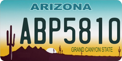 AZ license plate ABP5810