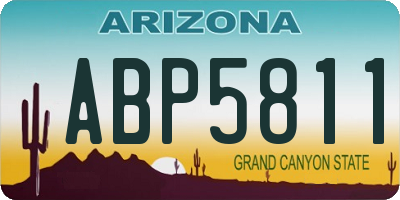 AZ license plate ABP5811