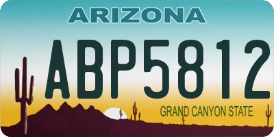 AZ license plate ABP5812