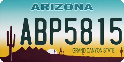 AZ license plate ABP5815