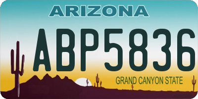 AZ license plate ABP5836