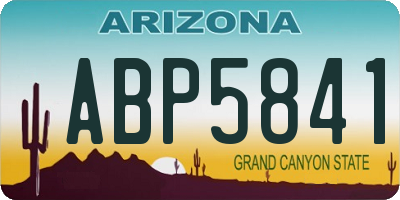 AZ license plate ABP5841