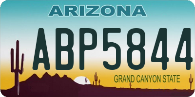 AZ license plate ABP5844
