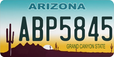 AZ license plate ABP5845