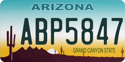 AZ license plate ABP5847