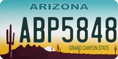 AZ license plate ABP5848