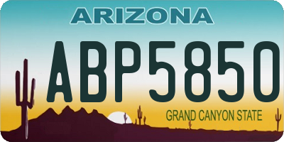 AZ license plate ABP5850