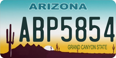 AZ license plate ABP5854