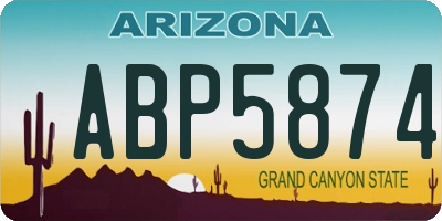 AZ license plate ABP5874
