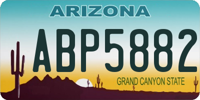 AZ license plate ABP5882