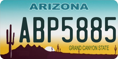 AZ license plate ABP5885