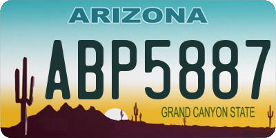 AZ license plate ABP5887