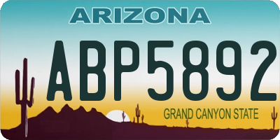AZ license plate ABP5892