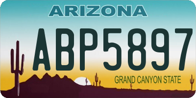 AZ license plate ABP5897