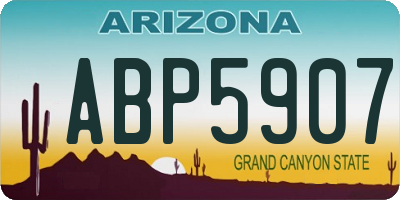 AZ license plate ABP5907