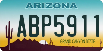 AZ license plate ABP5911