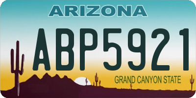 AZ license plate ABP5921