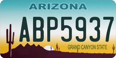 AZ license plate ABP5937