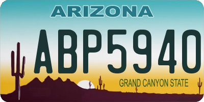 AZ license plate ABP5940