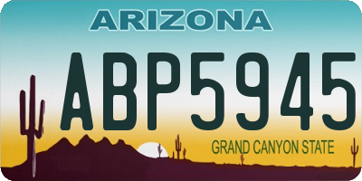 AZ license plate ABP5945