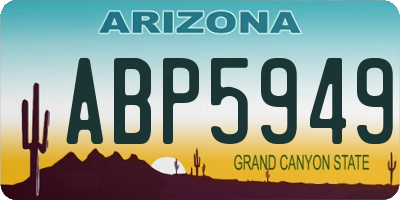 AZ license plate ABP5949