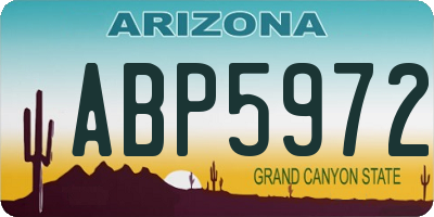 AZ license plate ABP5972