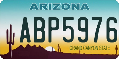 AZ license plate ABP5976