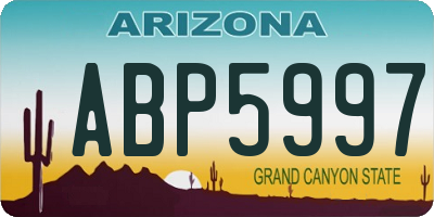 AZ license plate ABP5997
