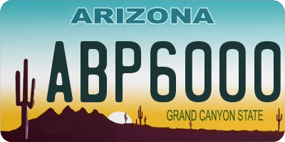 AZ license plate ABP6000