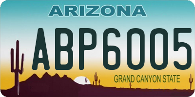AZ license plate ABP6005