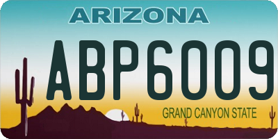 AZ license plate ABP6009