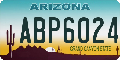 AZ license plate ABP6024