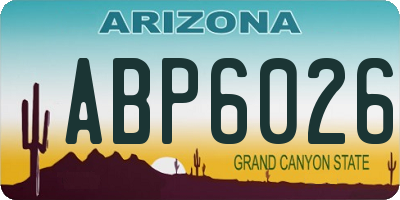 AZ license plate ABP6026