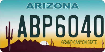 AZ license plate ABP6040