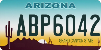 AZ license plate ABP6042