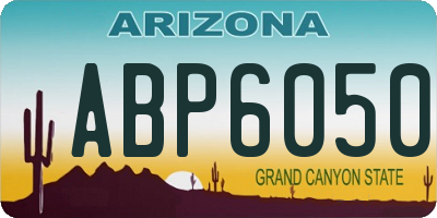 AZ license plate ABP6050