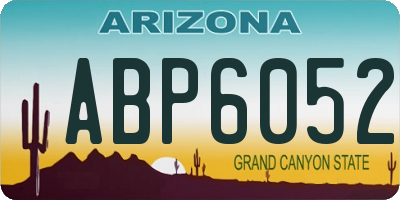 AZ license plate ABP6052
