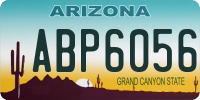 AZ license plate ABP6056