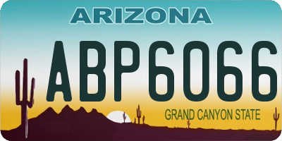 AZ license plate ABP6066