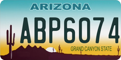 AZ license plate ABP6074