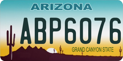 AZ license plate ABP6076