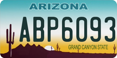 AZ license plate ABP6093