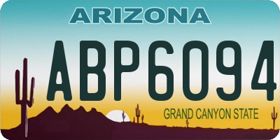 AZ license plate ABP6094