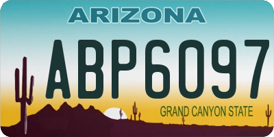 AZ license plate ABP6097