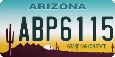 AZ license plate ABP6115