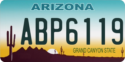 AZ license plate ABP6119